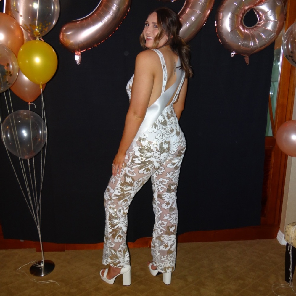 Gold Sequin Jumpsuit